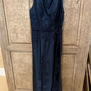 Elegant Navy Blue Maxi Dress